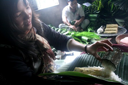 Khám phá “tuyệt chiêu” bánh tét làng Chuồn 160